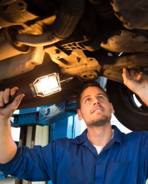 Mechanic doing an MOT Leicester